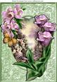 Beautiful Garden of Pink Shades of Summer Flowers A4