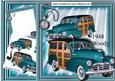 1948 Turq Vintage Woody Car, 8x8 Mini Kit