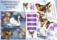 Pretty White Swan with Birds in Fantasy Scene 8x8 Mini Kit