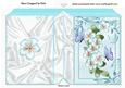 Pretty Blue Flowers with Butterflies Folded Book
