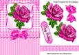 Pretty Cerise Rose with Gingham and Bow
