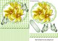 Gingham & Lace with Pretty Yellow Daffodils & Butterflies