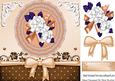 Pretty Peach Lace Doilie with Flowers and Bow 8x8