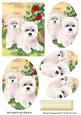 Westies in a Flower Garden Oval Pyramids
