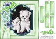 Cute Little Westies with Flowers 8x8