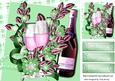Pink Champagne with Glasses to the Happy Couple 8x8