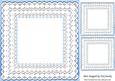 Pretty Blue with Frill Lace Edging Card & Toppers