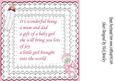 Sleepy Baby Girl Lace 8x8 Insert with Verse