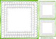 Pretty Lime Green Frill Lace Edging Card Front & Toppers, C