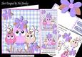 Cute Family of Pink Owls in a Flower Pot, with Flowers Kit