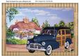 Blue 1948 Vintage Woody, with Pretty Cottage A4