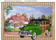 Green 1948 Vintage Woody, with Pretty Cottage A4