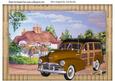 Brown 1948 Vintage Woody, with Pretty Cottage A4