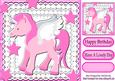 Pretty Pink Unicorn with Stars on Lace 8x8