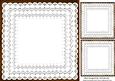 Pretty Brown with Frill Lace Edging Card Front & Toppers