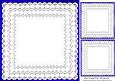 Pretty Royal with Frill Lace Edging Card Front & Toppers