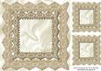 Antique Lace on Satin Card Front 8x8 and Topper
