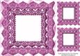 Antique Pink Lace on Satin Card Front 8x8 and Topper