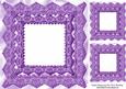 Antique Lilac Lace on Satin Card Front 8x8 and Topper
