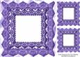 Antique Purple Lace on Satin Card Front 8x8 and Topper