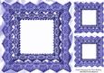 Antique Blue Lace on Satin Card Front 8x8 and Topper