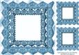 Antique Sky Lace on Satin Card Front 8x8 and Topper