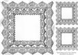 Antique Silver Lace on Satin Card Front 8x8 and Topper