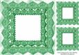 Antique Green Lace on Satin Card Front 8x8 and Topper