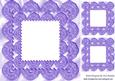Scalloped Vintage Purple Lace on Satin Card & Toppers 8x8