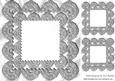 Scalloped Vintage Silver Lace on Satin Card & Toppers 8x8