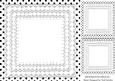 Black Polkadot with Lace, Pretty Card Front and Toppers 8x8
