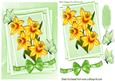 Pretty Golden Daffodils with Butterflies and Bow