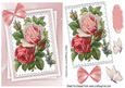 Vintage Roses on Lace with Bow