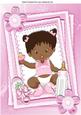 Cute Ethnic Baby Girl with Smile, Bottle and Rattle A4