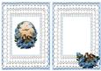 Vintage Birds with Blue For-get-me-nots, on Lace A5 Insert