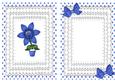 Happy Little Blue Flower with Butterflies and Bows A5 Insert
