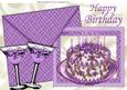 Happy Birthday Cake! with Bubbly on Card and Envelope A4