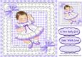 Sweet Dreams Little Baby Girl in Lilac on Lace 8x8