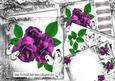 Beautiful Cerise Roses with White Butterflies 8x8 Mini Kit