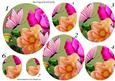 Pretty Summer Peach and Pink Flowers Pyramids