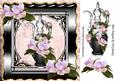 Pretty Perfume Bottle with Flowers in Ornate Frame 8x8