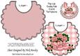 Pretty Pink Bootees with Pink Roses on a Bib