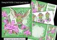 Humming Bird Pink Lilies Bracket Pyramids 7x7 Mini Kit