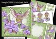 Humming Bird Lilac Lilies Bracket Pyramids 7x7 Mini Kit