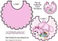 Pink Bear with Jack in a Box on Striped Bib