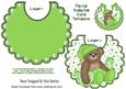 Night Time Teddy with Its Favourite Green Blanket on Bib