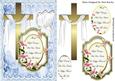 Gold Cross with Shawl and Pretty Sympathy Plaque