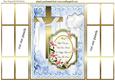 Gold Cross with Shawl and Pretty Sympathy Plaque, Gatefold