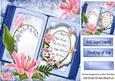 Pink Lilies and Butterfies on a Book 8x8