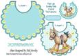 Lovely Rocking Horse with Stars on a Bib